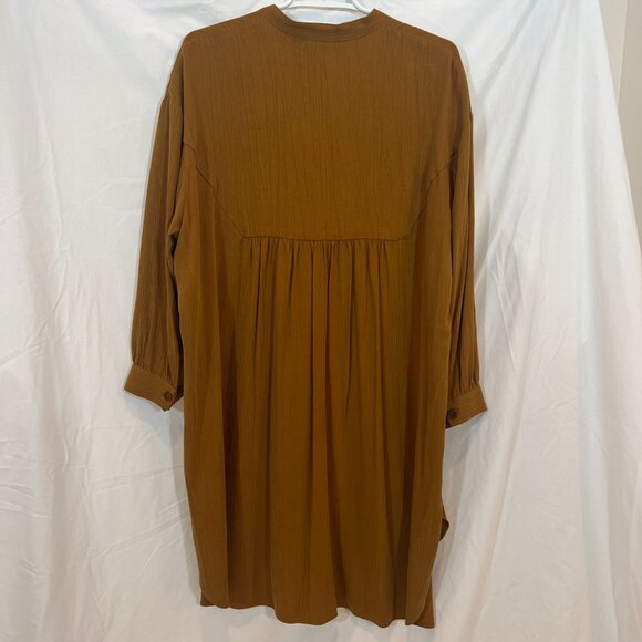 Zara Simple Brown Shirt Dress S/M - Picture 6 of 6